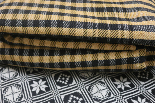 Tan & Black Cotton Khes