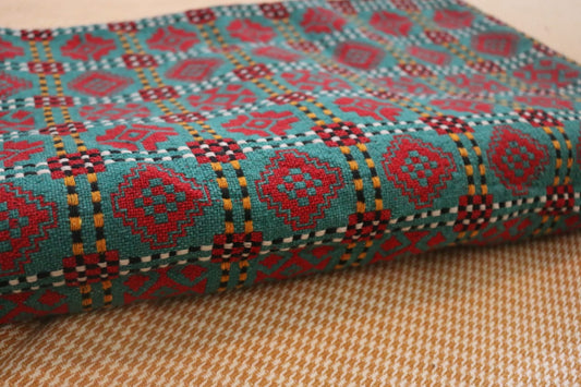 Green & Red Cotton Majnu Khes