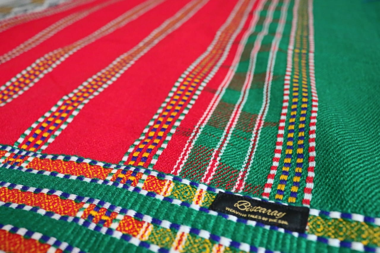 Red & Green Woollen Khes