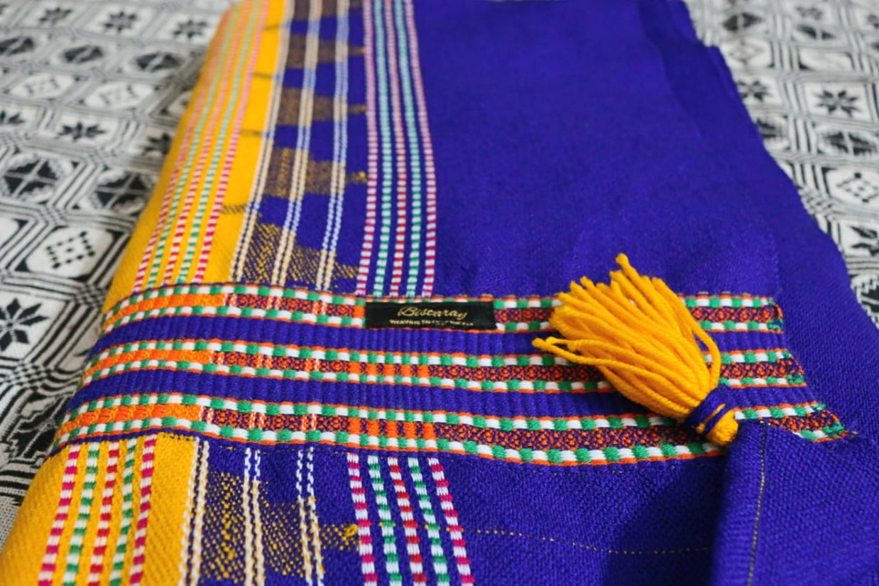 Yellow & Blue Woollen Khes