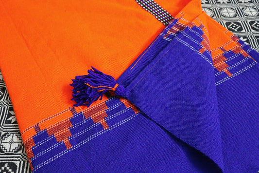 Tangerine & Blue Woollen Khes
