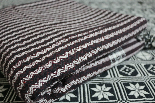 Maroon Handmade Cotton wool Khes