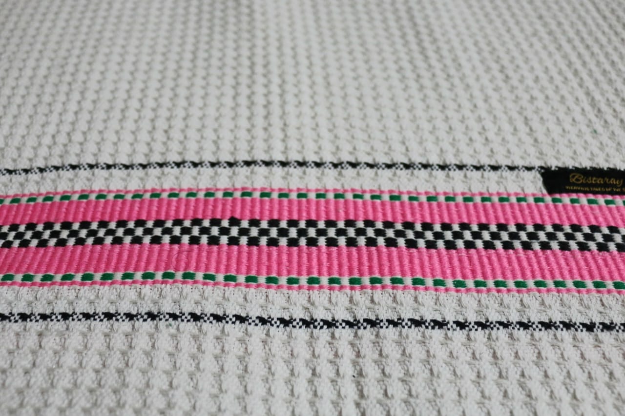 White Khes with Pink Stripes