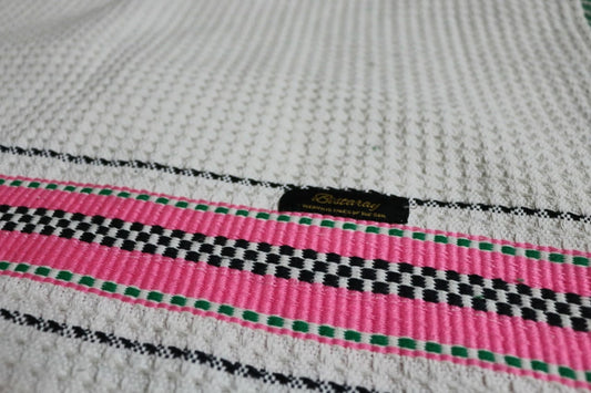 White Khes with Pink Stripes