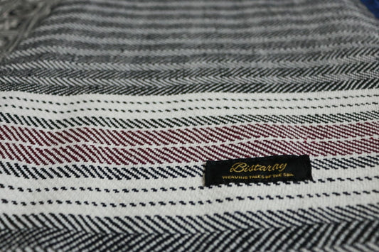 Black Herringbone Cotton khes