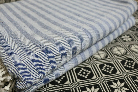 Sky Blue Herringbone Cotton Khes