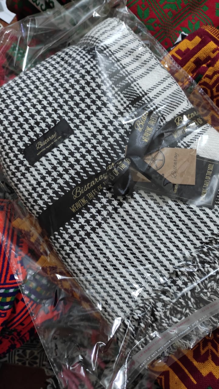 Black & White Houndstooth Cotton Khes