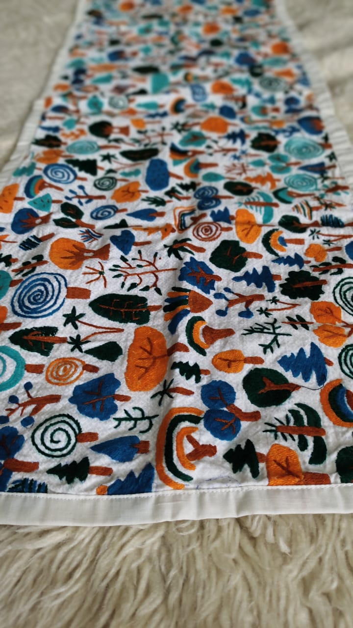 Hand-Embroidered Runner