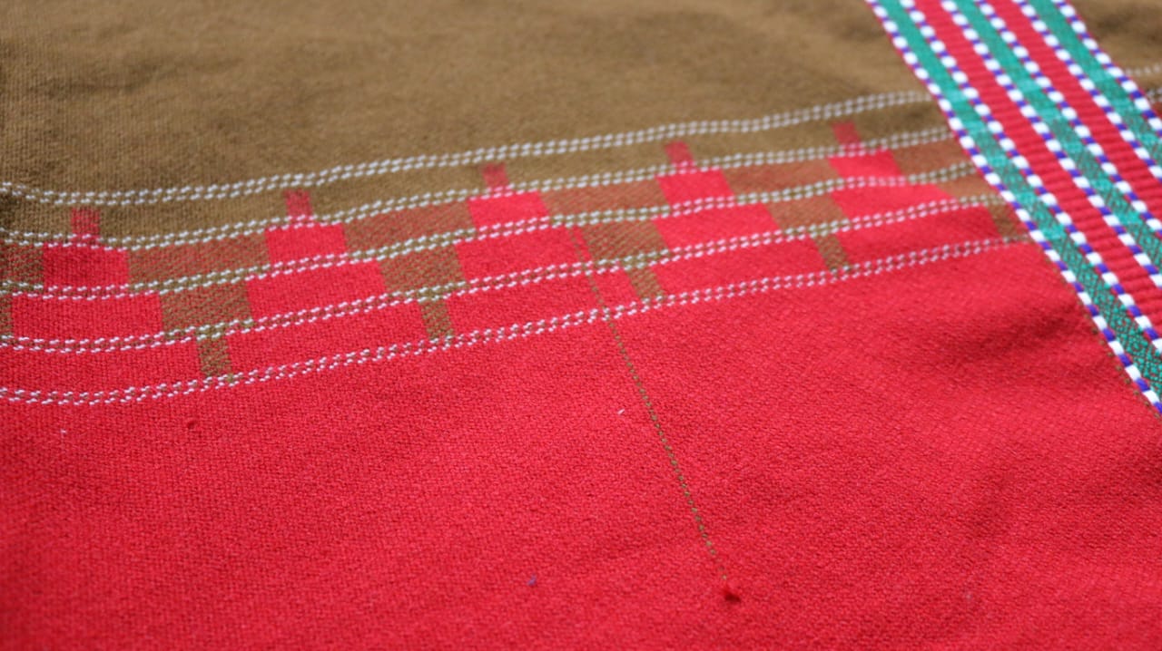 Brown & Red Woollen Khes