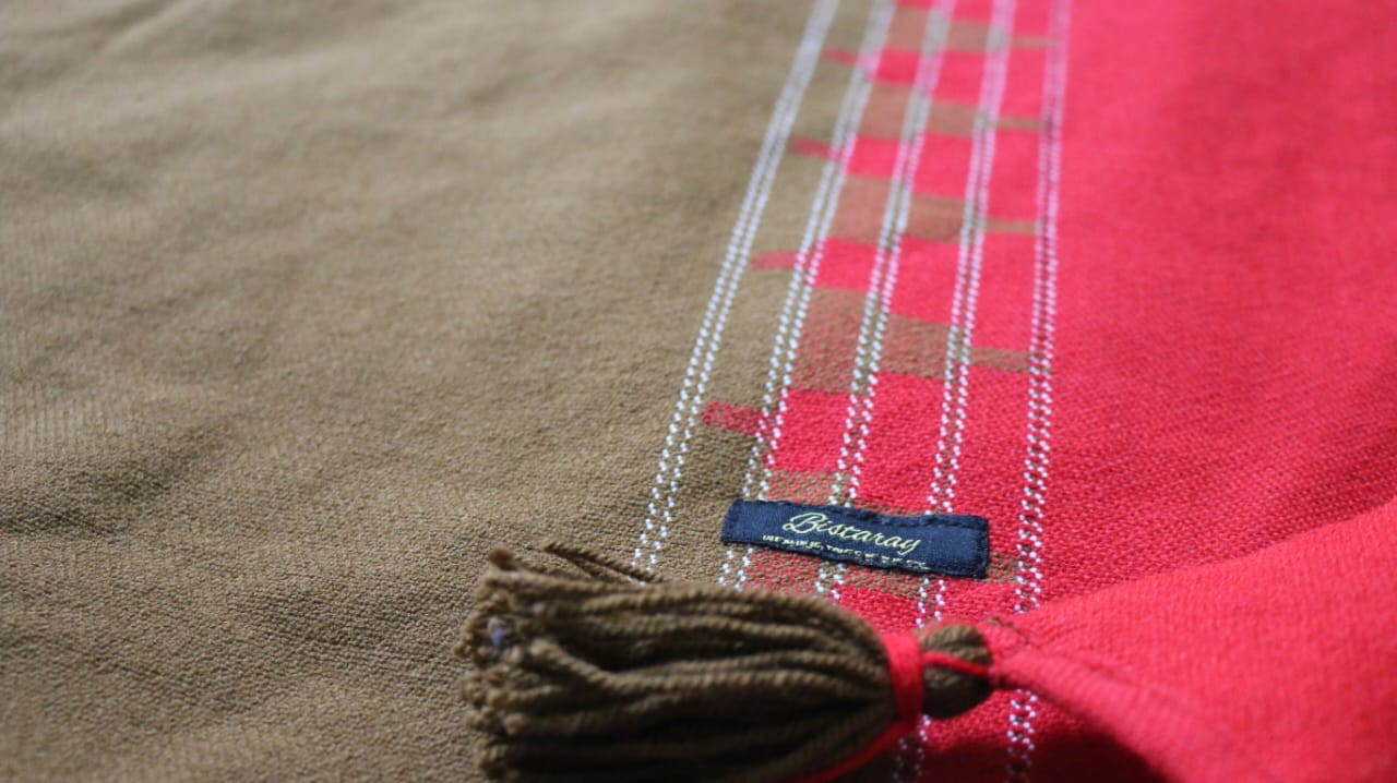 Brown & Red Woollen Khes