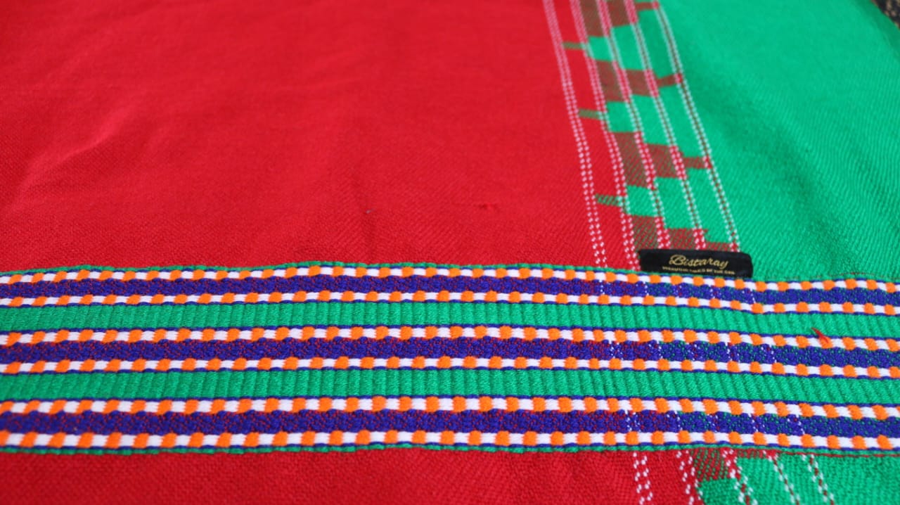 Red & Green Woollen Khes (Duhar)