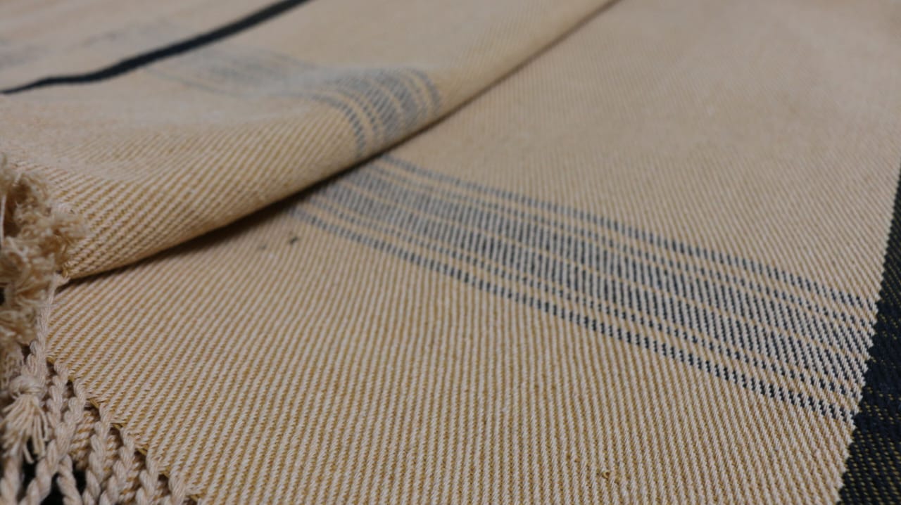 Plain light brown cotton khes