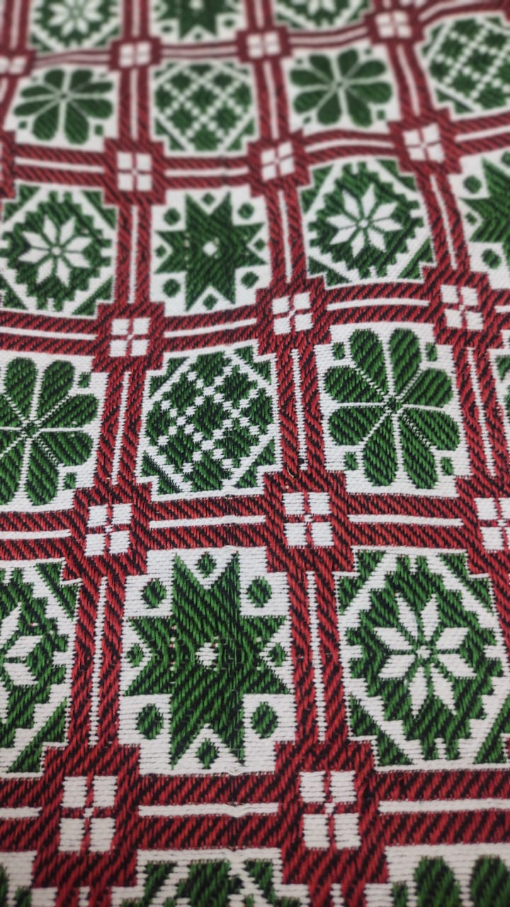 Green & White Shamama Khes