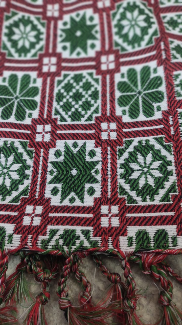 Green & White Shamama Khes