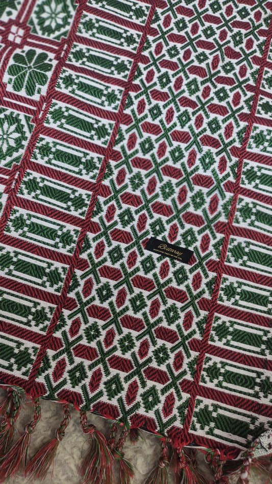 Green & White Shamama Khes