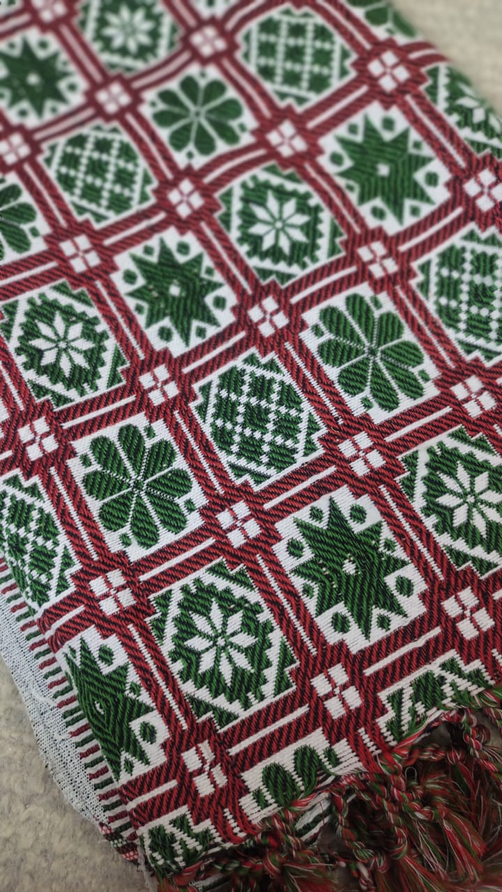 Green & White Shamama Khes