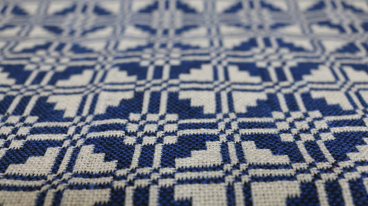 Blue & White Cotton Majnu Khes