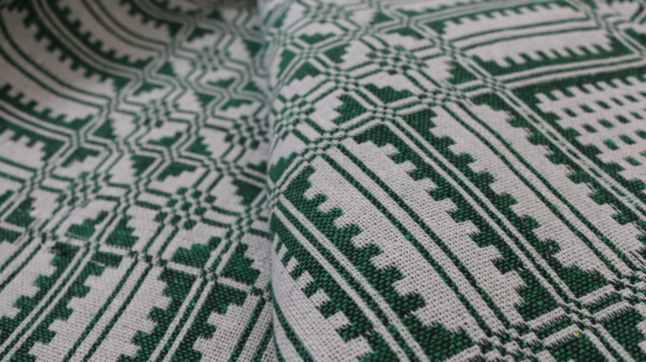 Green & White Majnu Khes