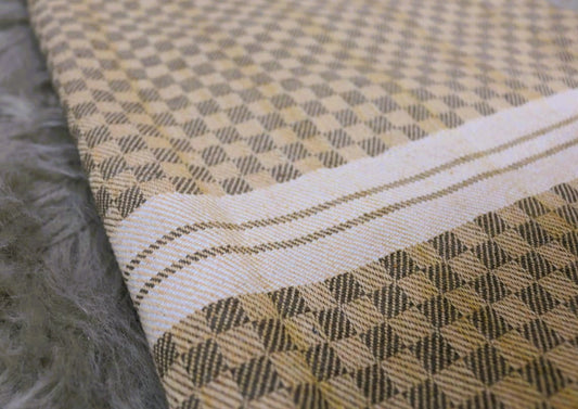 Cotton Khes - Khaaki Diamond Weave