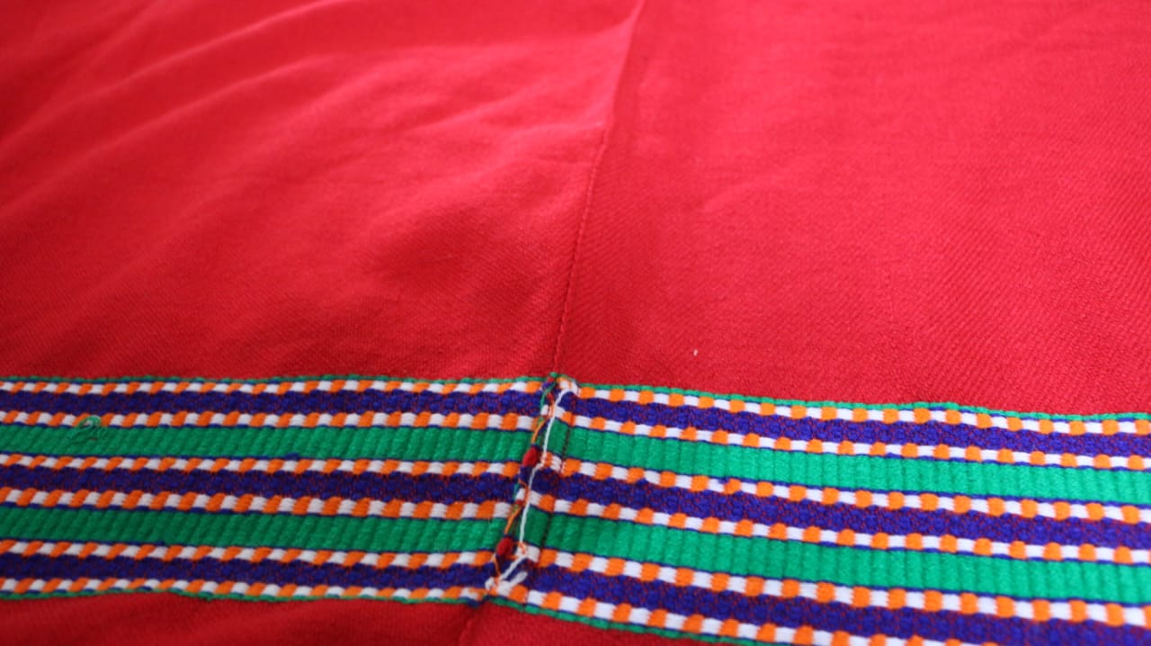 Red & Green Woollen Khes (Duhar)