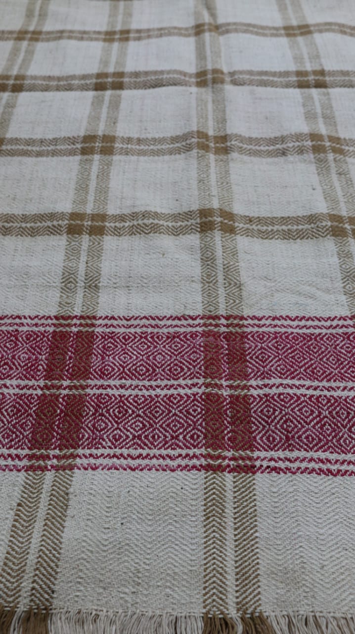 Khaaki handwoven/handspun Cotton Khes