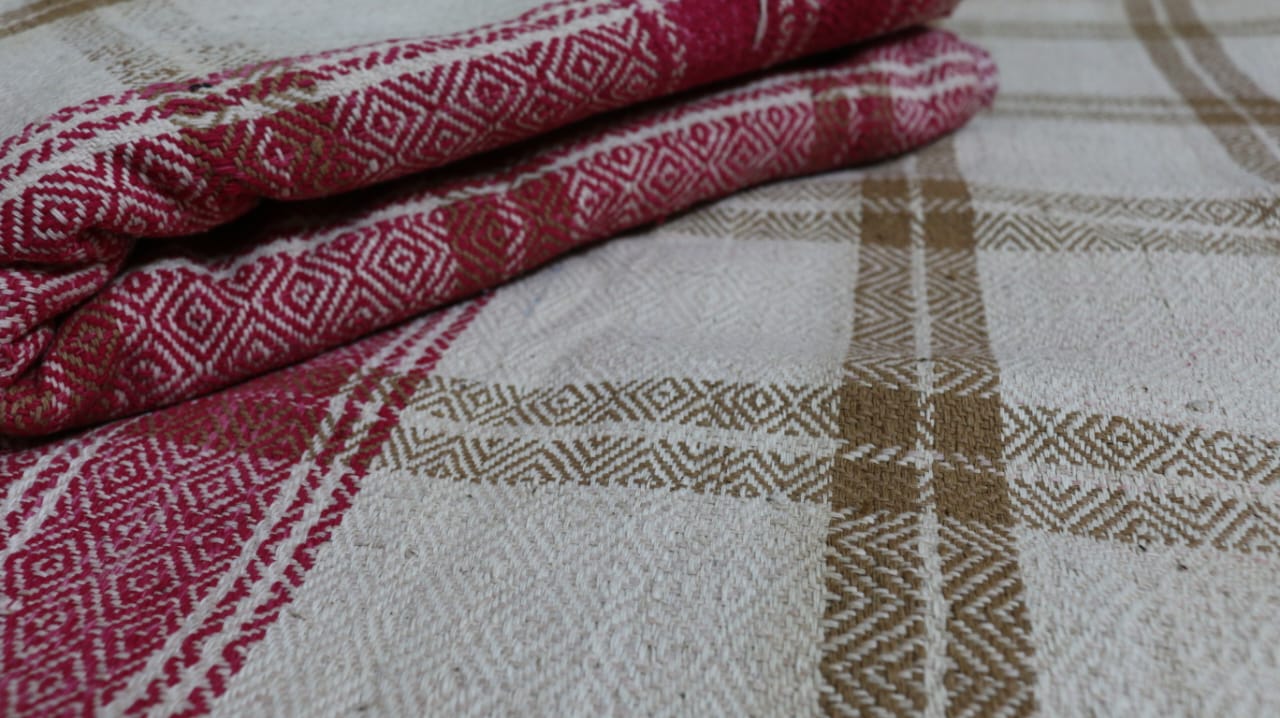 Khaaki handwoven/handspun Cotton Khes