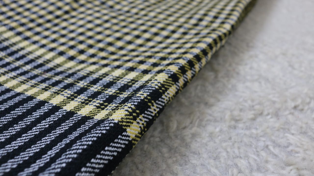 Yellow Check Woollen Khes