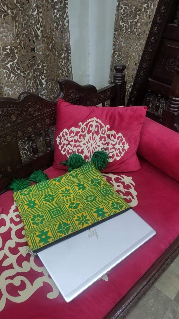 Lime Green & Yellow Pouch