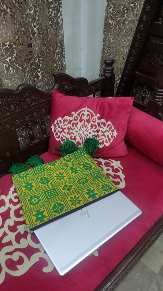 Lime Green & Yellow Pouch