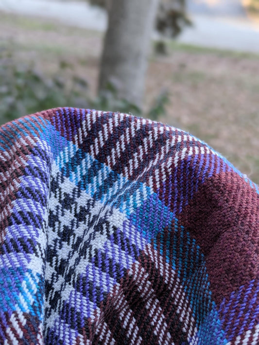 Blue & Brown lightweight Woollen Khes