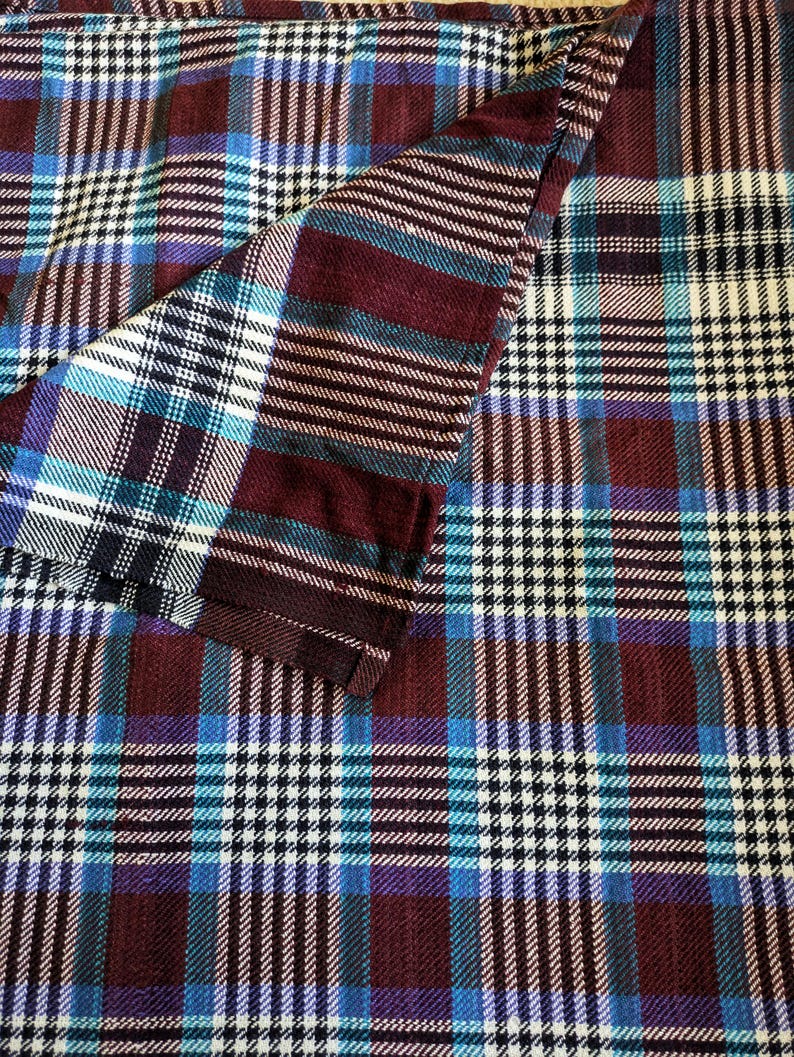 Blue & Brown lightweight Woollen Khes