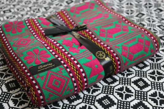Green & Pink Woollen Khes
