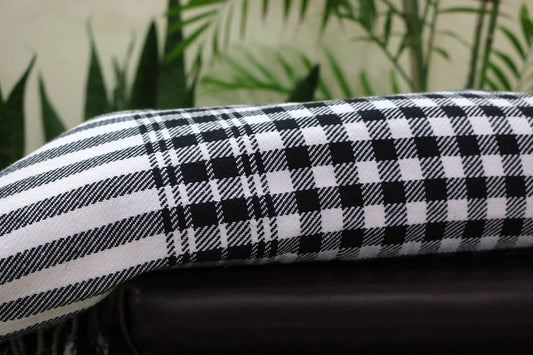 Black & White Check Cotton Khes