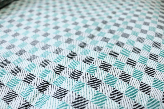 Seagreen & Grey Cotton Diamond Khes