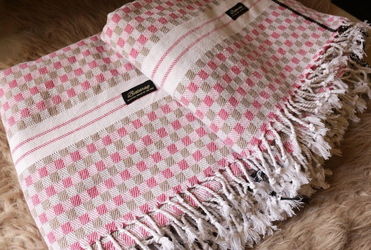 Pink Cotton Chequered Pattern