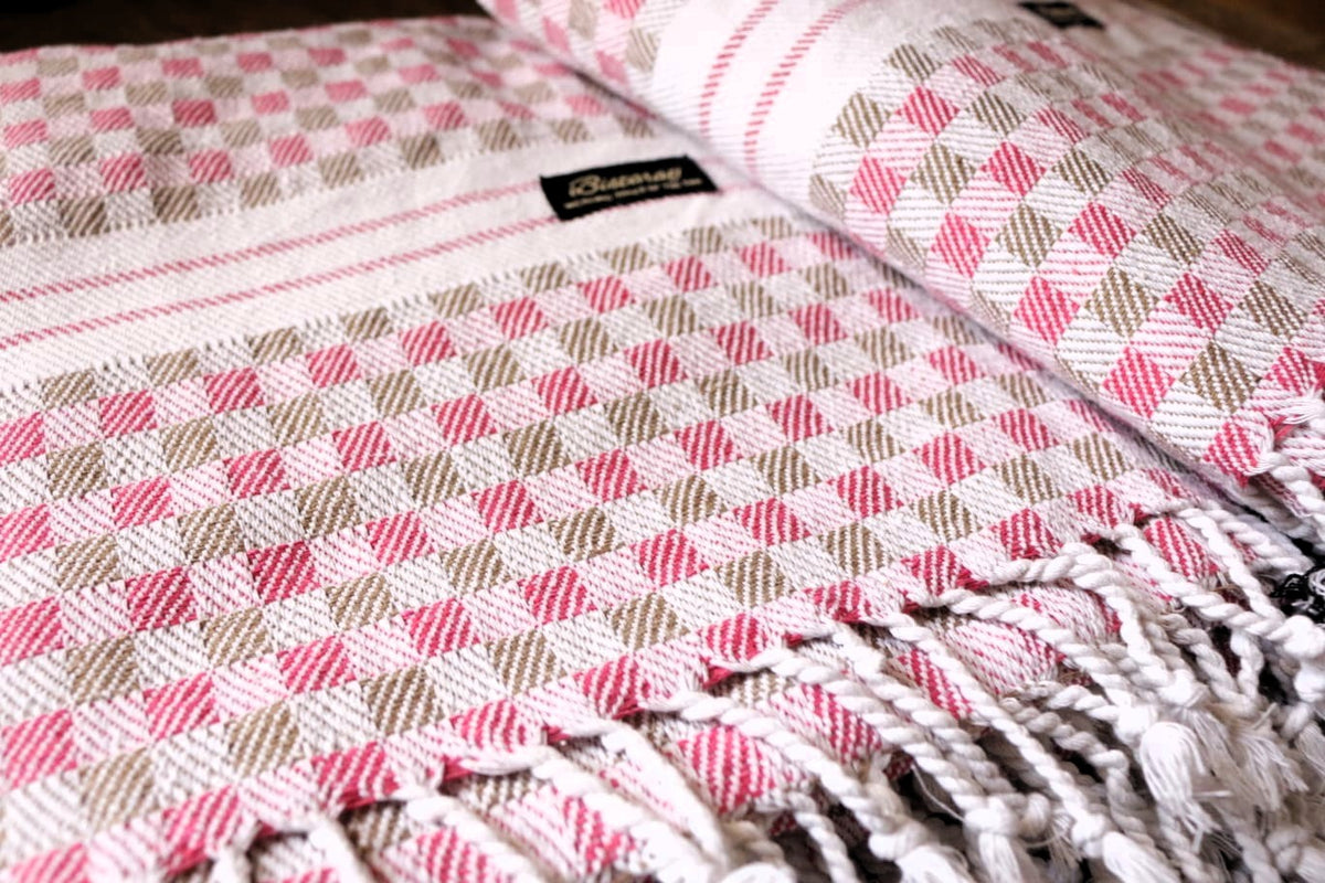 Pink Cotton Chequered Pattern