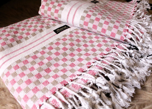 Pink Cotton Chequered Pattern