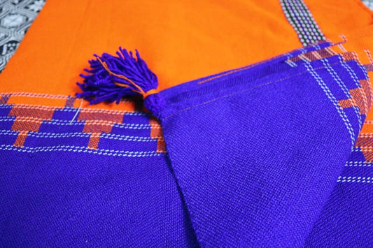 Tangerine & Blue Woollen Khes