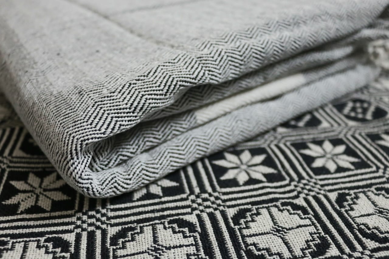 Grey Herringbone Cotton khes