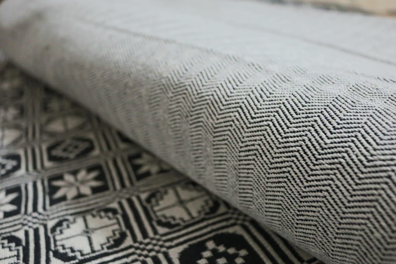 Grey Herringbone Cotton khes