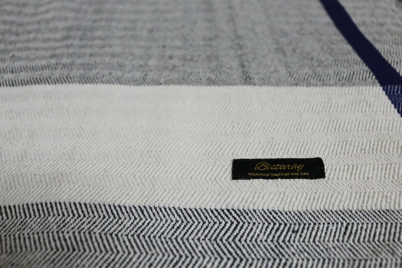 Grey Herringbone Cotton khes
