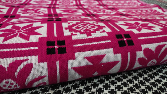 Wrap yourself in warmth and elegance with this tea pink lightweight woolen khes. Crafted from soft, breathable wool, this khes offers the perfect balance of comfort and style. Its delicate tea pink shade exudes a subtle charm, making it an ideal choice for both casual and formal settings.

Material : Lightweight Woollen

Dimensions : 6.5*4.5 ft