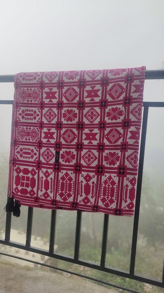 Wrap yourself in warmth and elegance with this tea pink lightweight woolen khes. Crafted from soft, breathable wool, this khes offers the perfect balance of comfort and style. Its delicate tea pink shade exudes a subtle charm, making it an ideal choice for both casual and formal settings.

Material : Lightweight Woollen

Dimensions : 6.5*4.5 ft