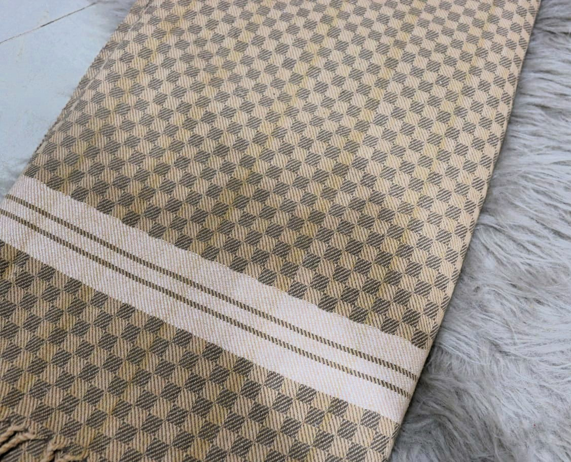 Cotton Khes - Khaaki Diamond Weave