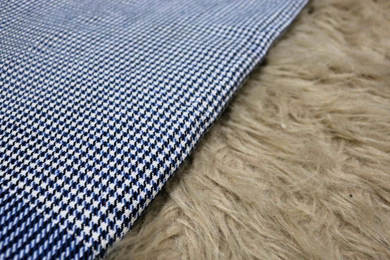 Cotton Khes - Blue Houndstooth