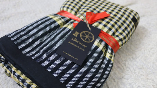 Yellow Check Woollen Khes