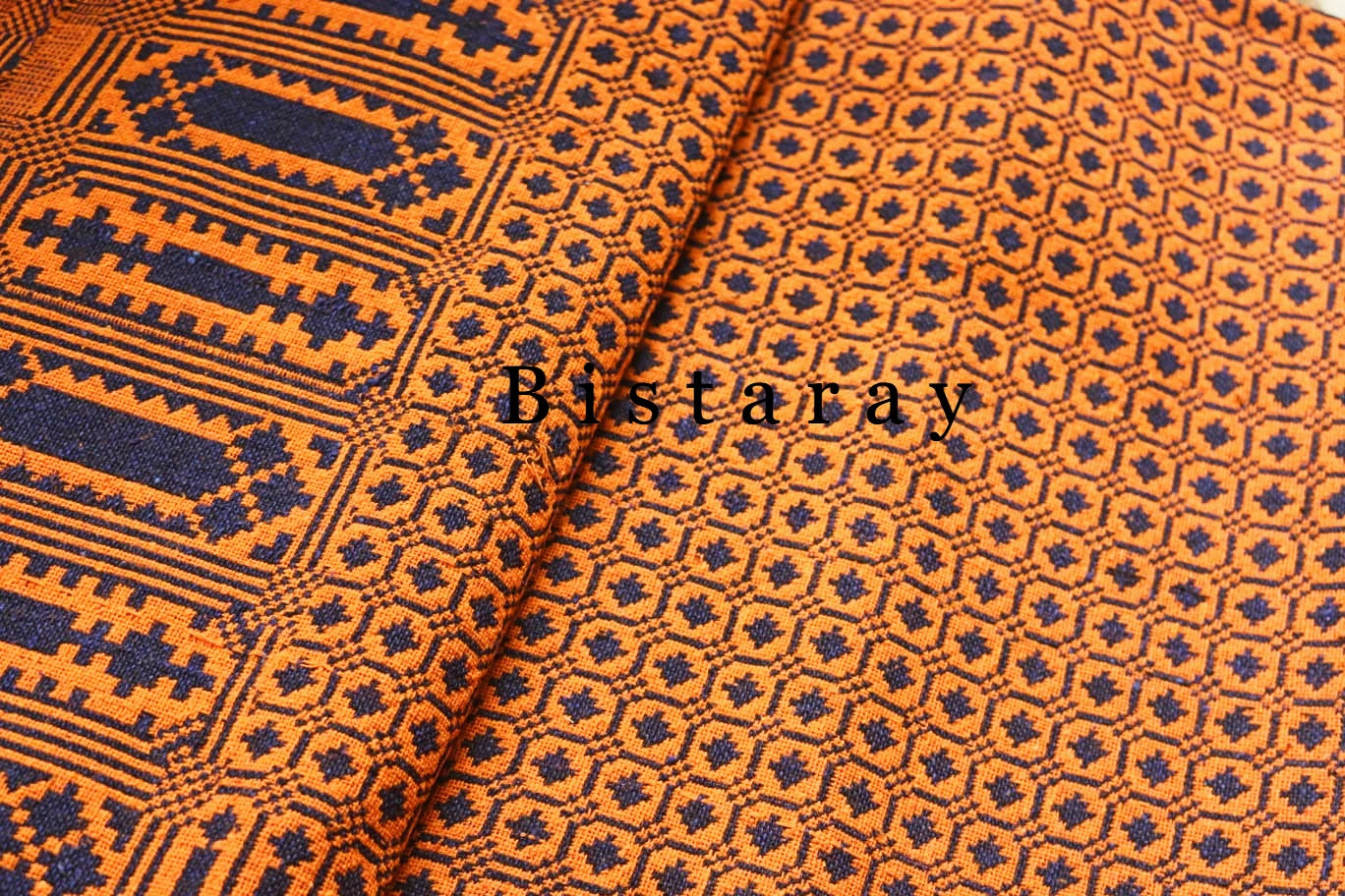 Tangerine & Navy Blue Majnu Khes