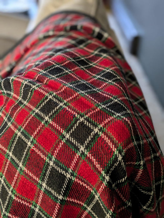 Red & Black Check Woollen Khes