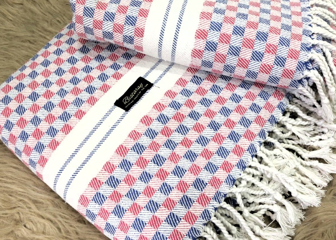 Multicolored Checkered Cotton Khes
