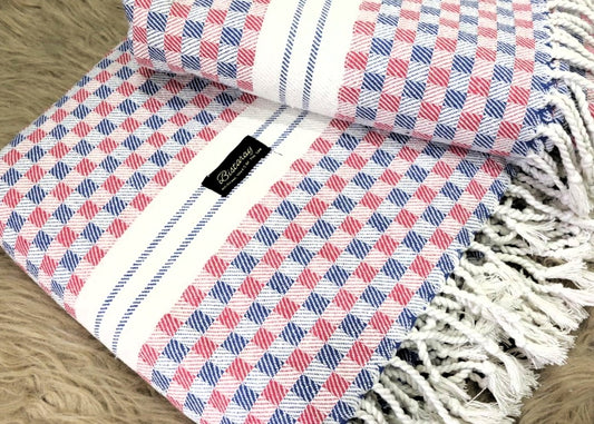 Multicolored Checkered Cotton Khes